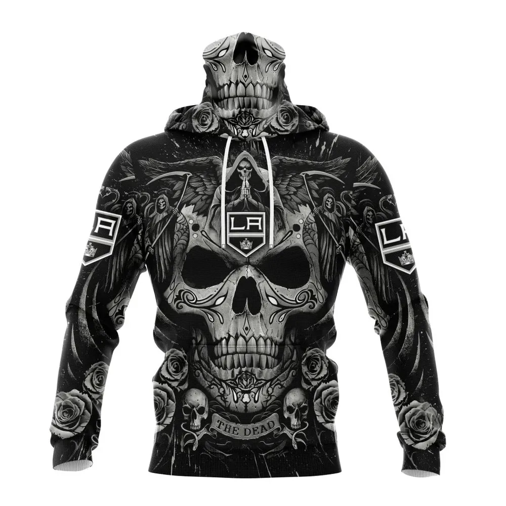 NHL Los Angeles Kings Special Design With Skull Art St2203 Mask Hoodie