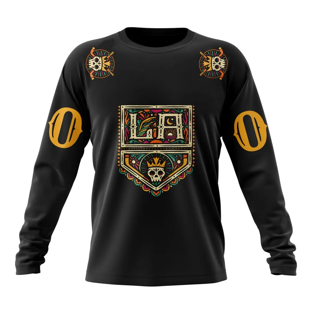 NHL Los Angeles Kings Special Dia De Los Muertos 2023 Long Sleeved Sweatshirt 