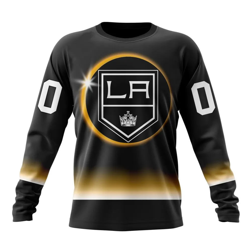 NHL Los Angeles Kings Special Eclipse Design St2401 Long Sleeved Sweatshirt 