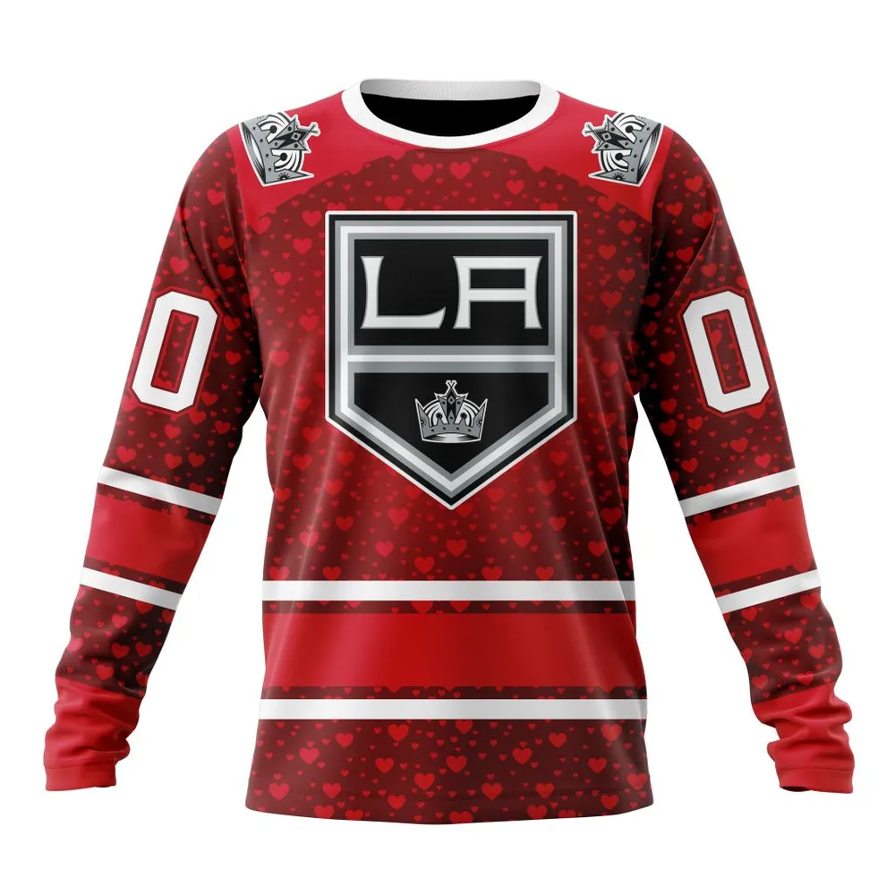 NHL Los Angeles Kings Special Gift For Valentines Day St2401 Long Sleeved Sweatshirt 