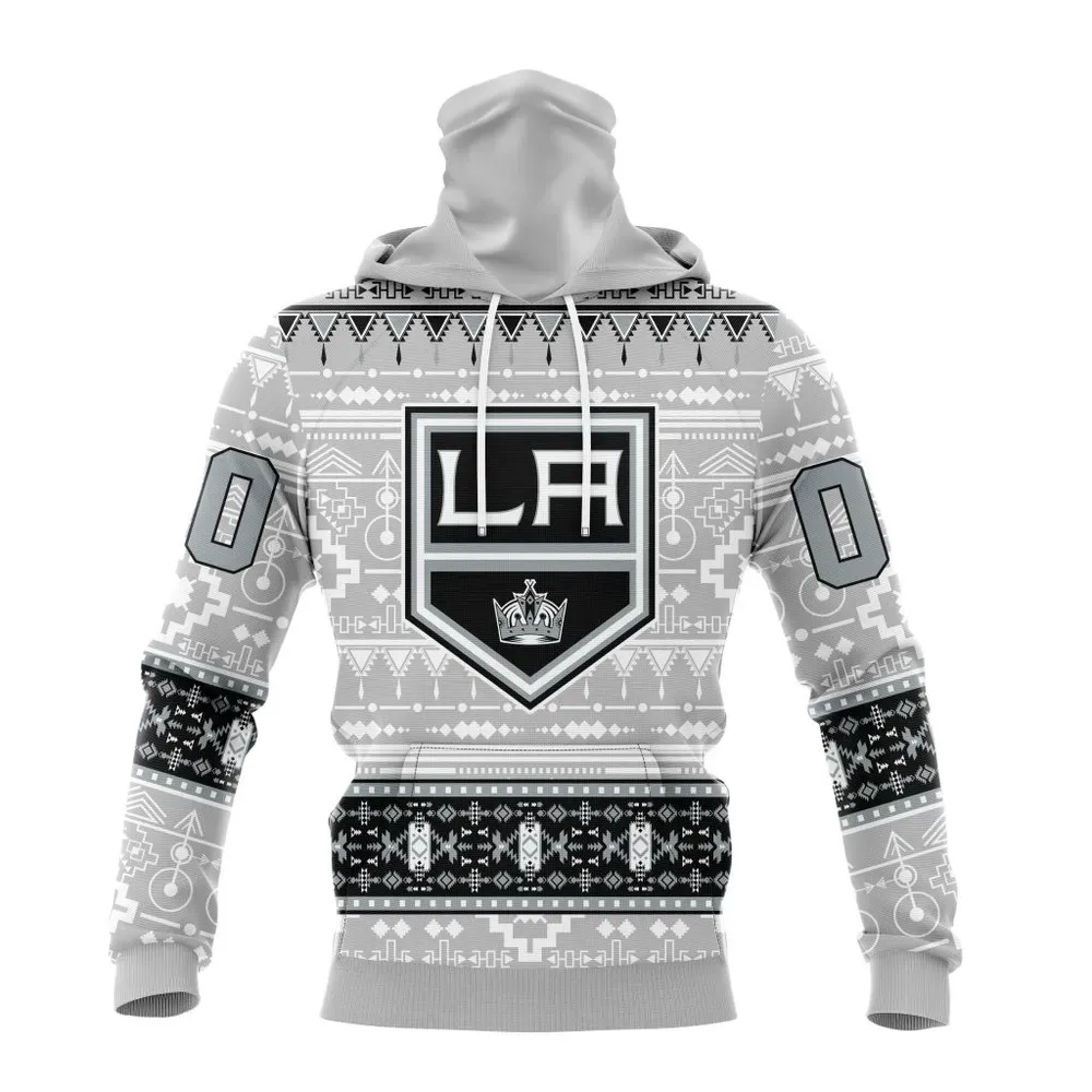 NHL Los Angeles Kings Special Native Design St2302 Mask Hoodie