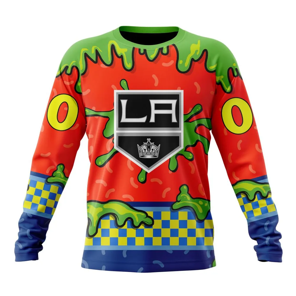 NHL Los Angeles Kings Special Nickelodeon Design St2301 Long Sleeved Sweatshirt 