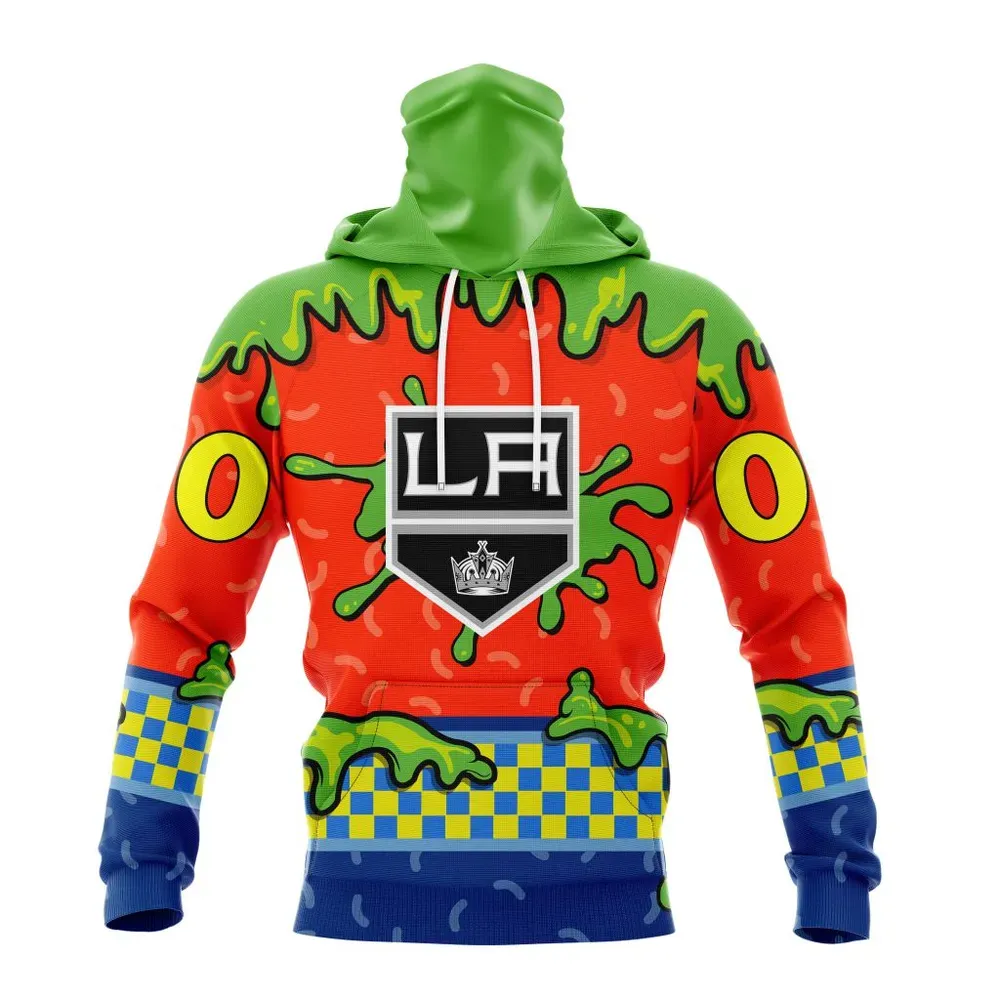 NHL Los Angeles Kings Special Nickelodeon Design St2301 Mask Hoodie