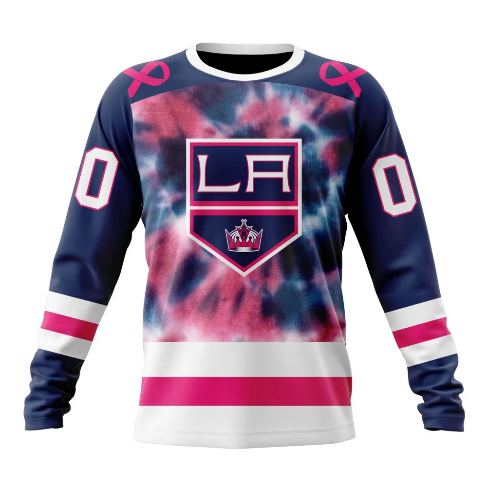 NHL Los Angeles Kings Special Pink October Fight Breast Cancer St2303 Long Sleeved Sweatshirt 