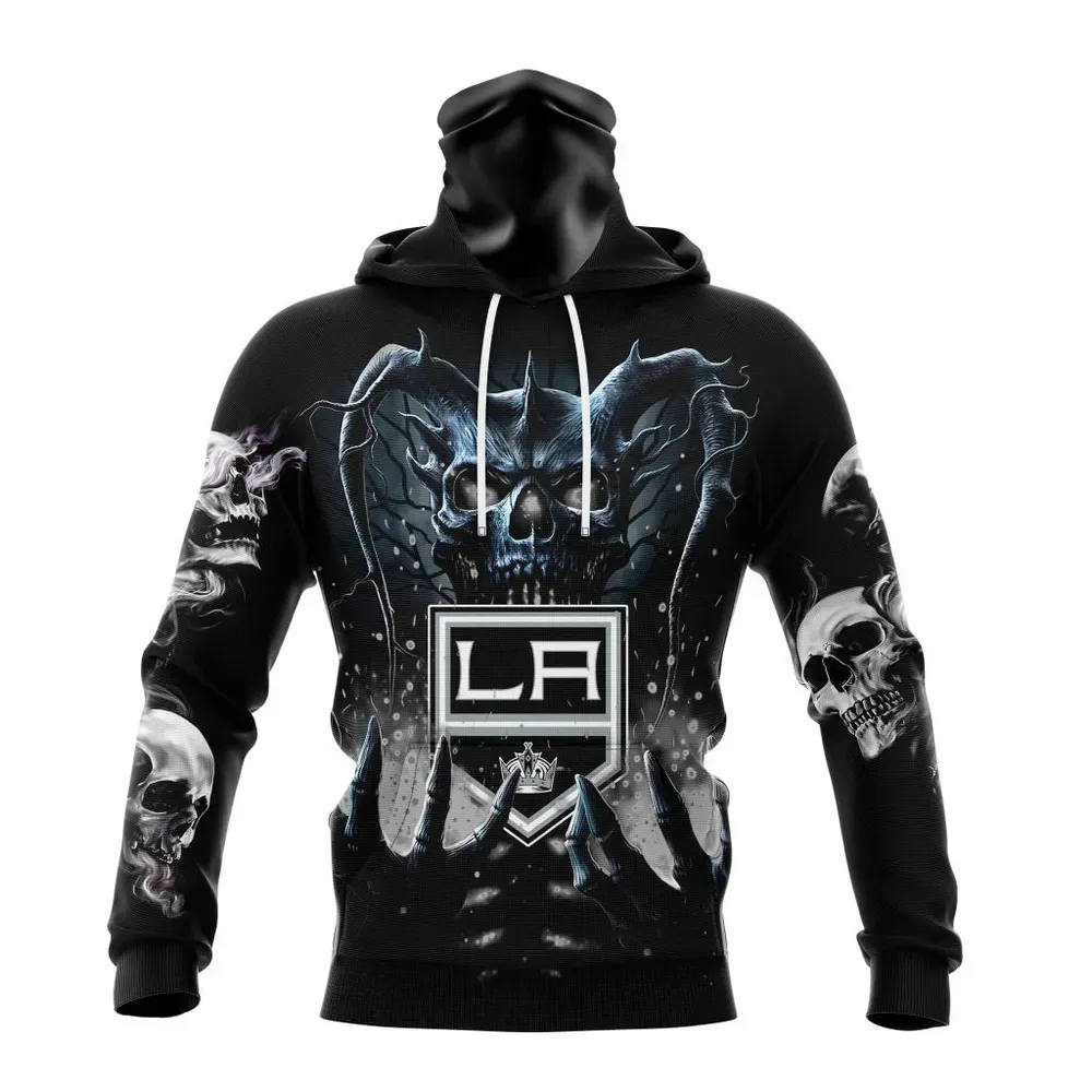 NHL Los Angeles Kings Special Skull Art Design St2301 Mask Hoodie