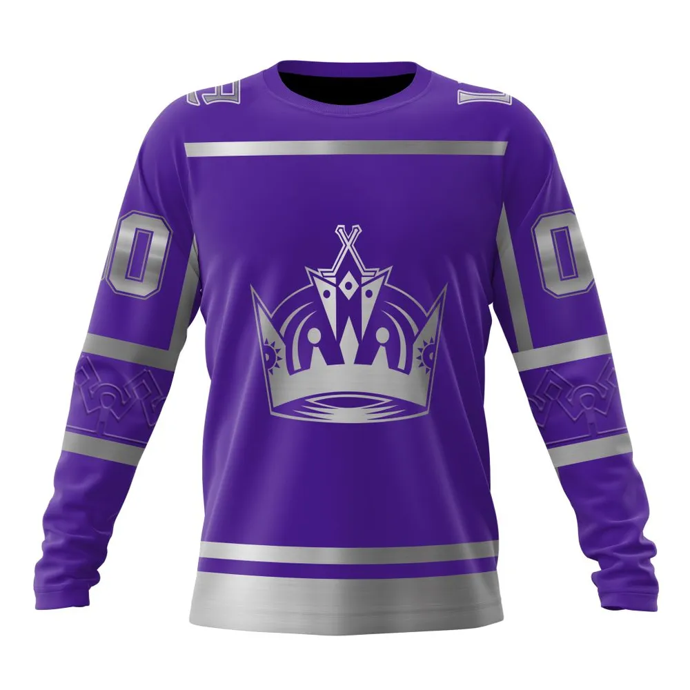 NHL Los Angeles Kings Special Two-Tone Design St2401 Long Sleeved Sweatshirt 