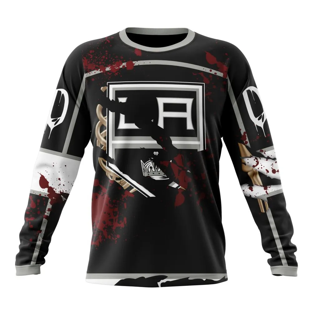 NHL Los Angeles Kings | Specialized Design Jersey With Your Ribs For Halloween Long Sleeved Sweatshirt 