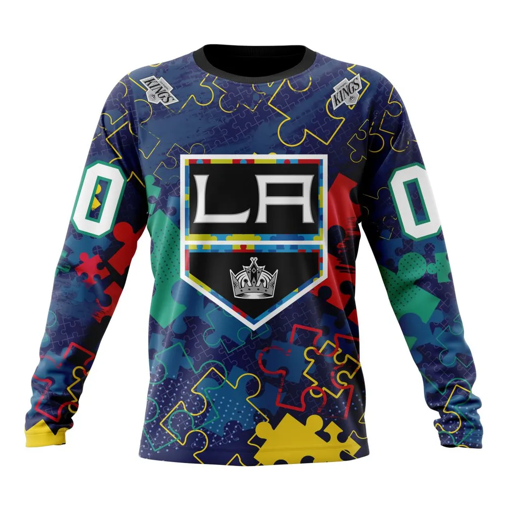 NHL Los Angeles Kings | Specialized Fearless Aganst Autism Long Sleeved Sweatshirt 