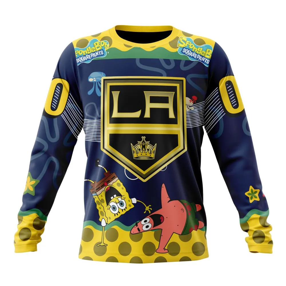 NHL Los Angeles Kings | Specialized Jersey With Spongebob Long Sleeved Sweatshirt 