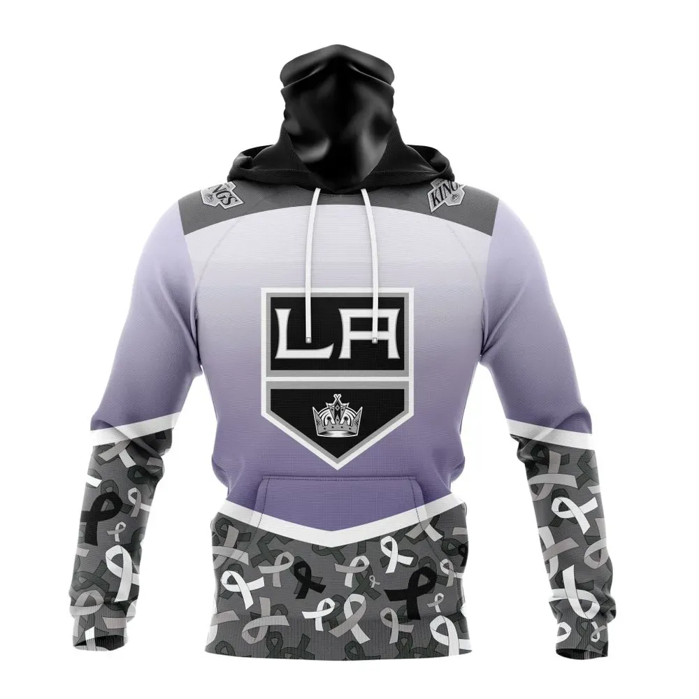 NHL Los Angeles Kings | Specialized Sport Fights Again All Cancer V0122 Mask Hoodie