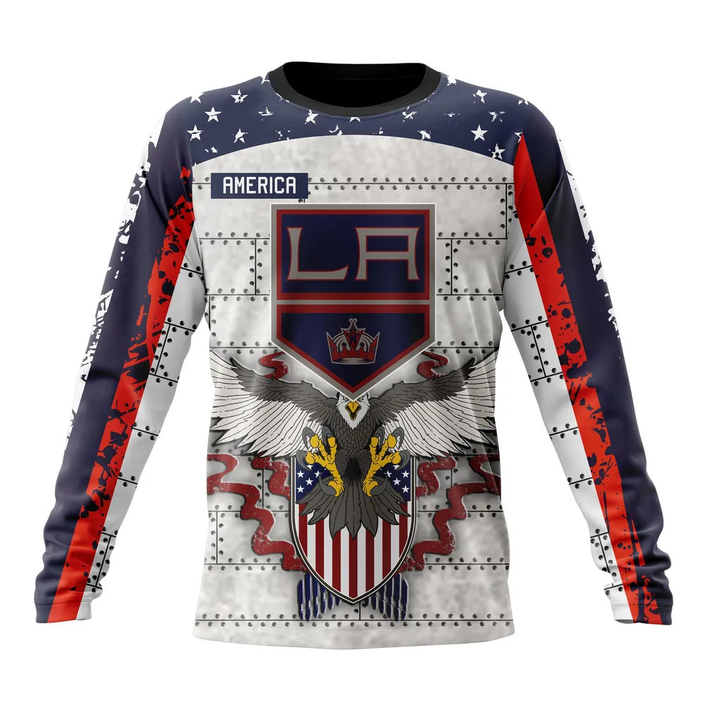 NHL Los Angeles Kings | Specialized Unisex In Us Concepts V0222 Long Sleeved Sweatshirt 