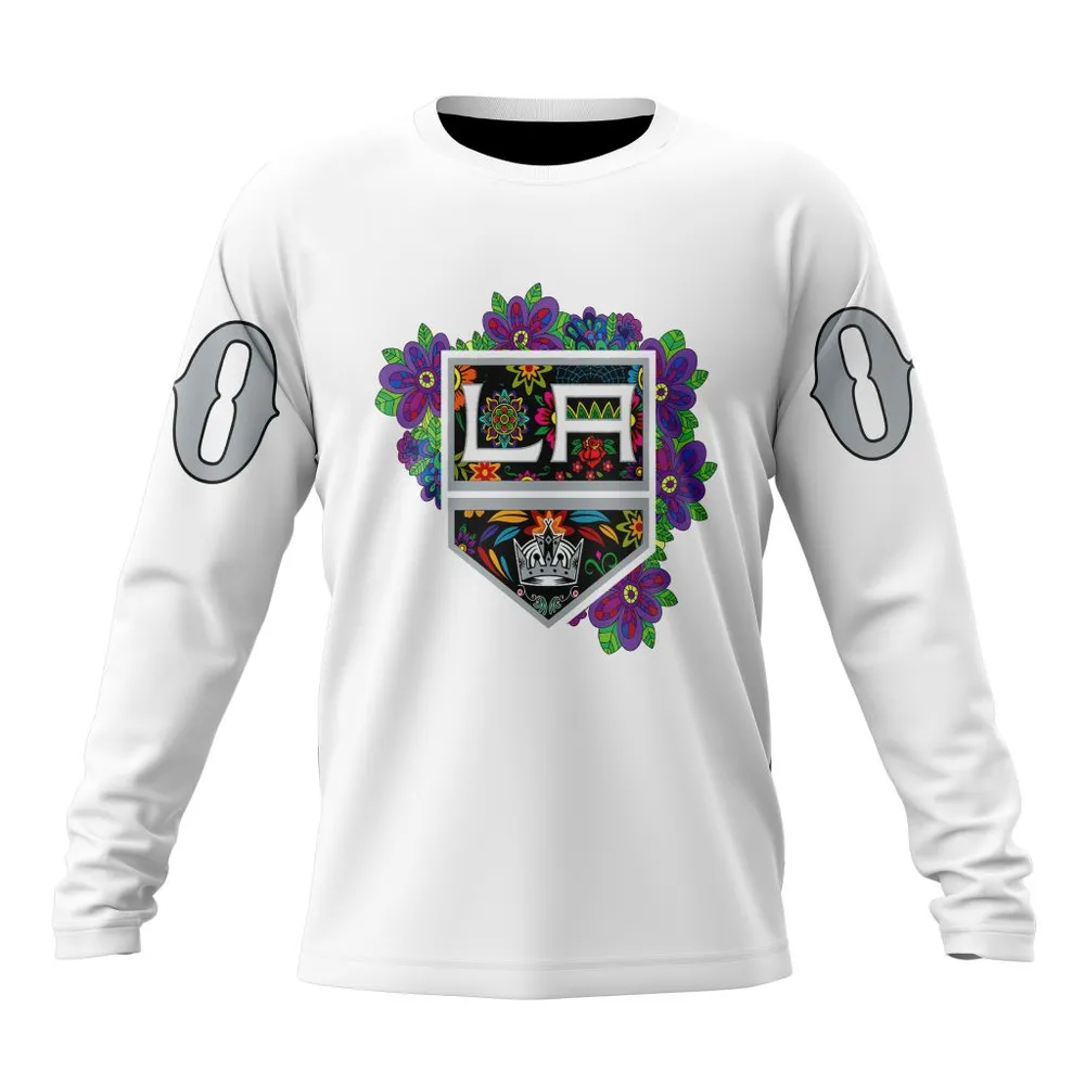 NHL Los Angeles Kings | Specialized Unisex Kits Dia De Muertos Long Sleeved Sweatshirt 