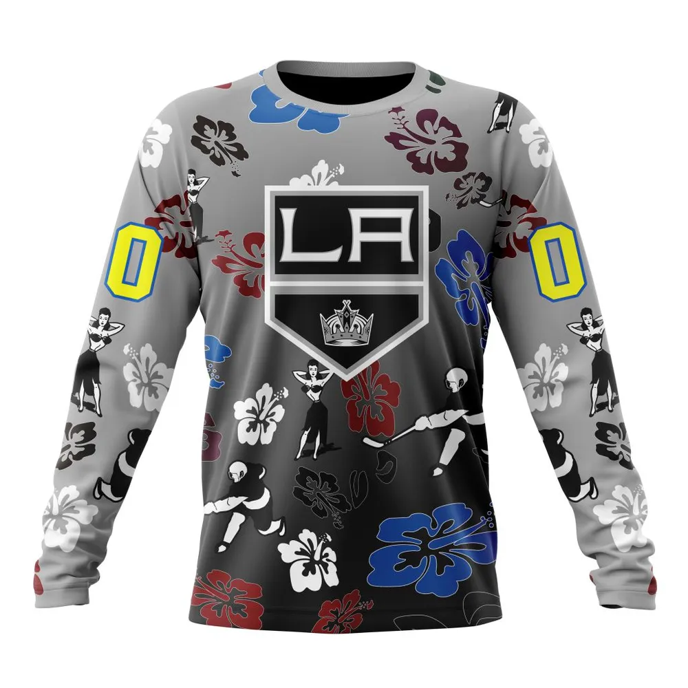 NHL Los Angeles Kings X Hawaii Specialized Design For Hawaiia V0122 Long Sleeved Sweatshirt 