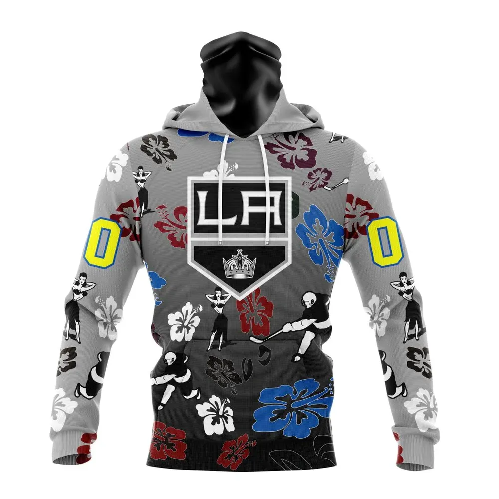 NHL Los Angeles Kings X Hawaii Specialized Design For Hawaiia V0122 Mask Hoodie