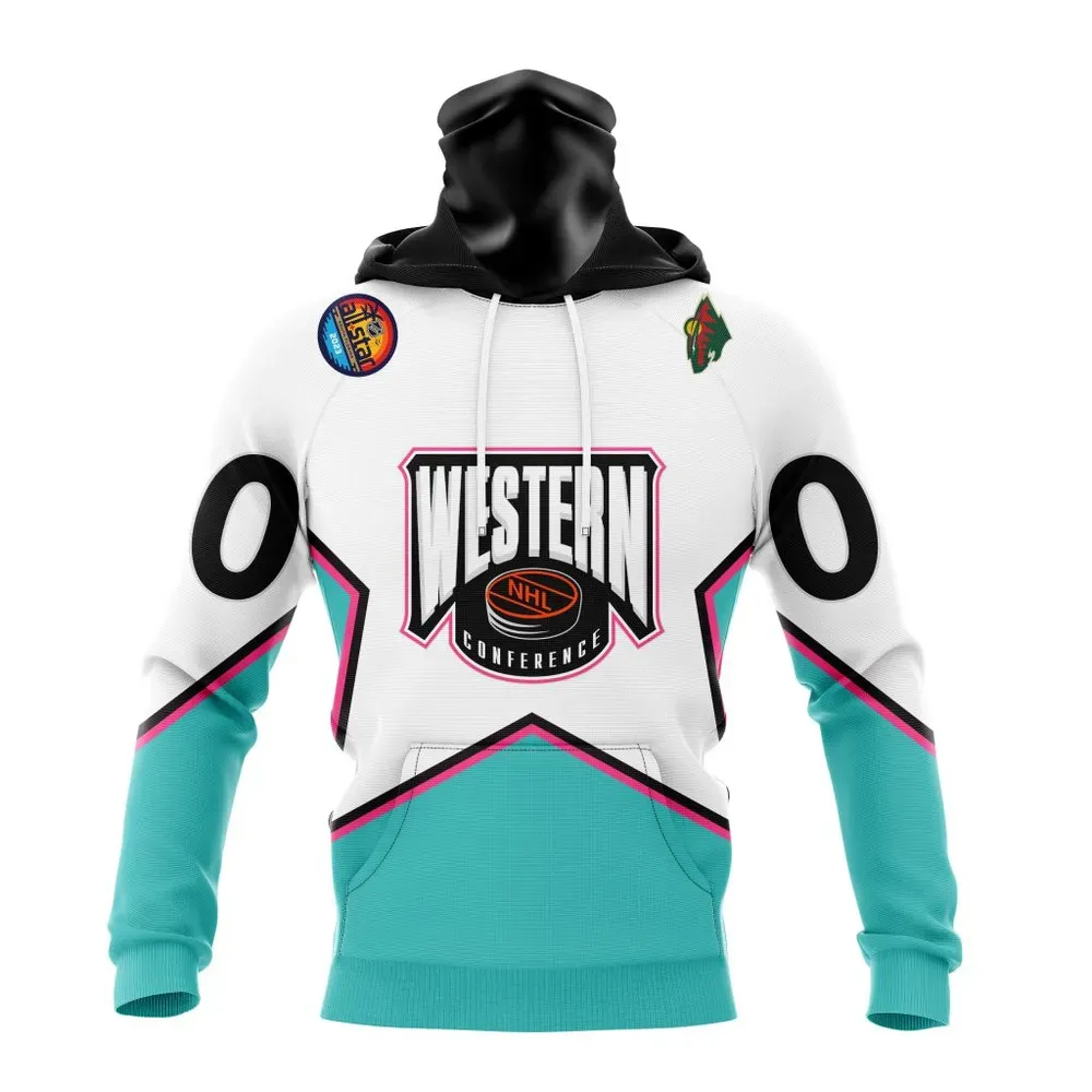 NHL Minnesota Wild All-Star Western Conference 2023 Mask Hoodie