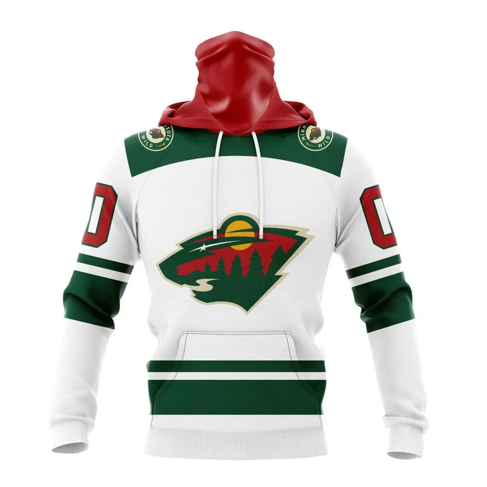 NHL Minnesota Wild Away Kits Mask Hoodie