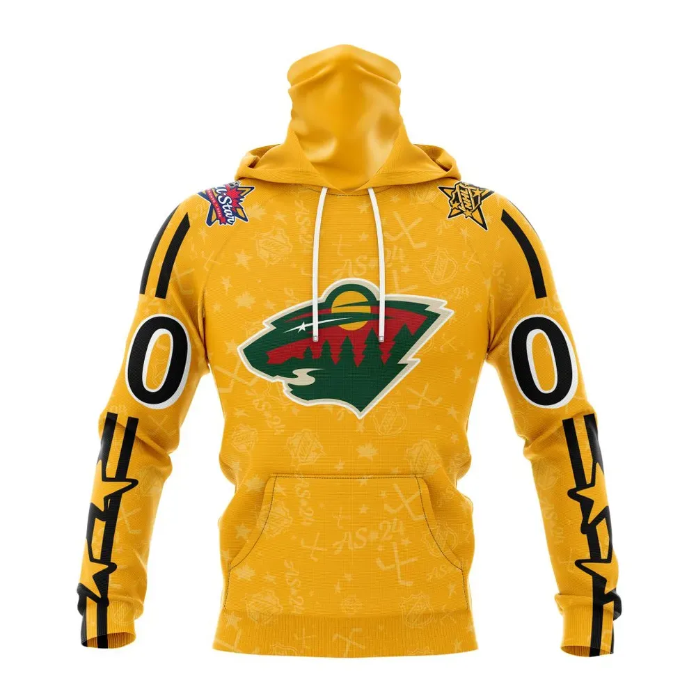 NHL Minnesota Wild Special 2024 All-Star Game Design St2401 Mask Hoodie