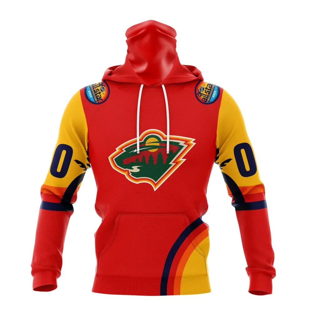 NHL Minnesota Wild Special All-Star Game Design With Florida Sunset Mask Hoodie