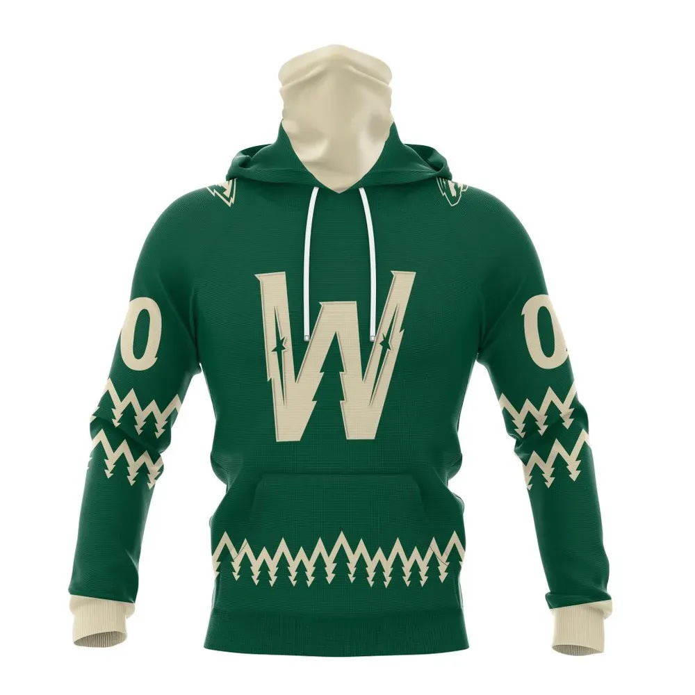 NHL Minnesota Wild Special Two-Tone Design St2401 Mask Hoodie