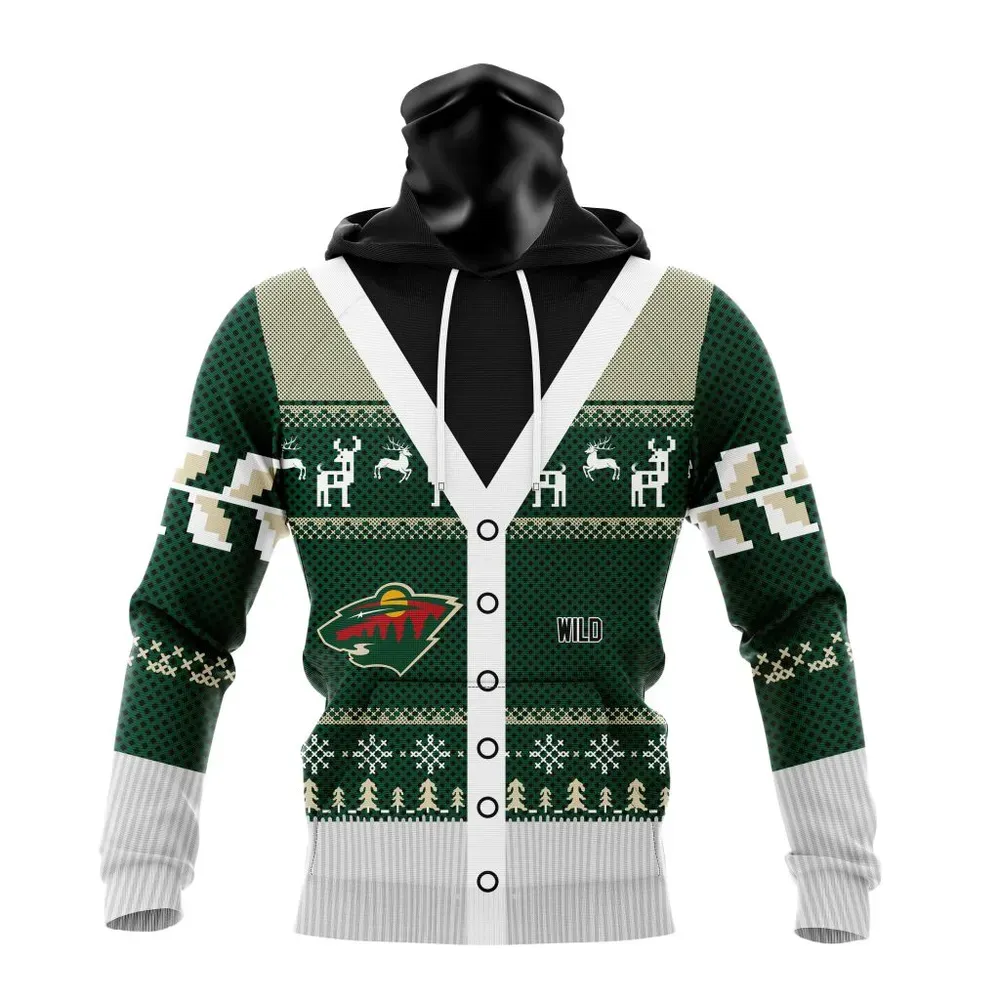 NHL Minnesota Wild | Specialized Chrismas Season Mask Hoodie