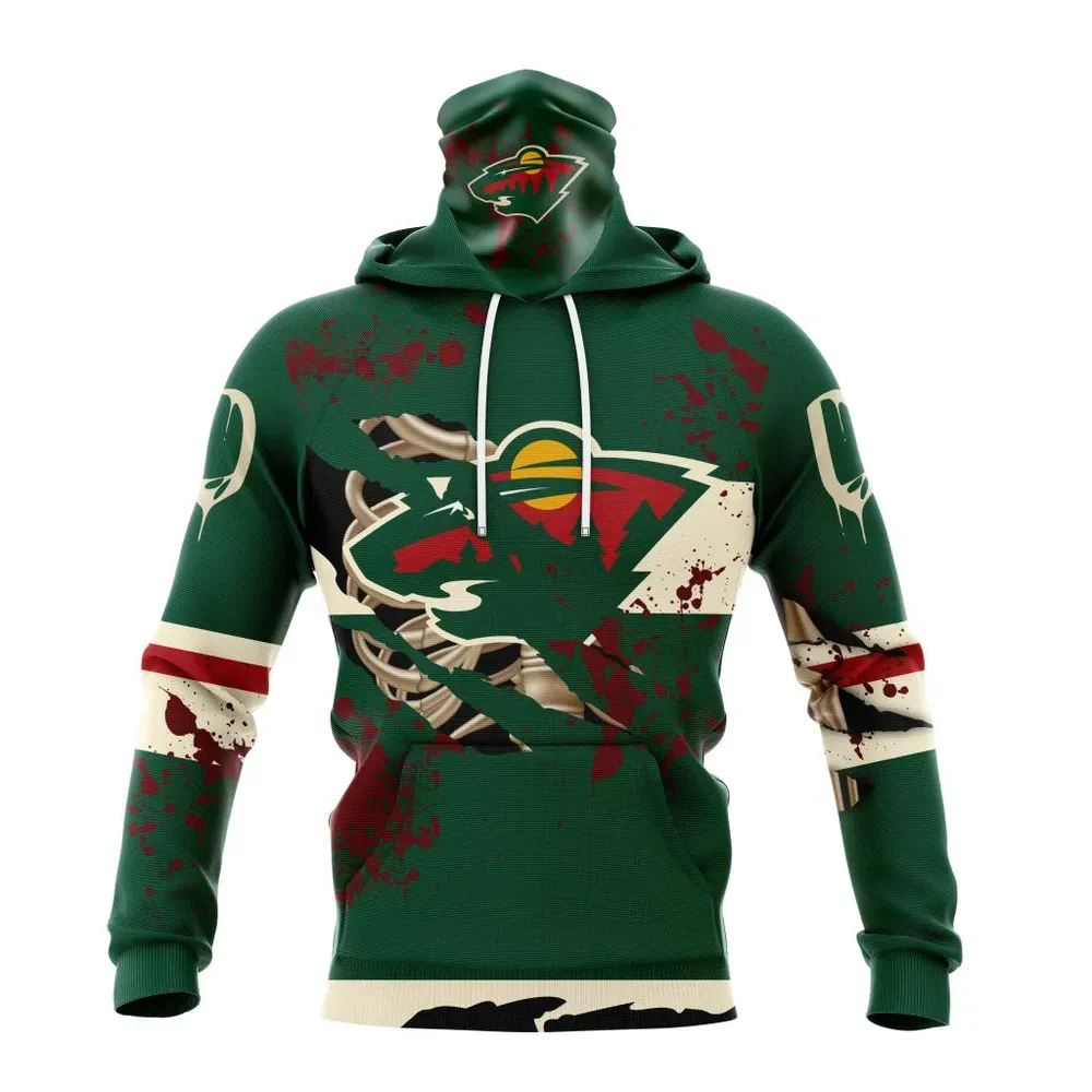 NHL Minnesota Wild | Specialized Design Jersey With Your Ribs For Halloween Mask Hoodie