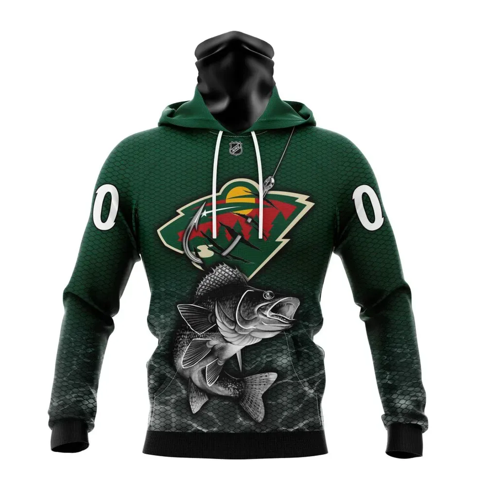 NHL Minnesota Wild | Specialized Fishing Style St2201 Mask Hoodie