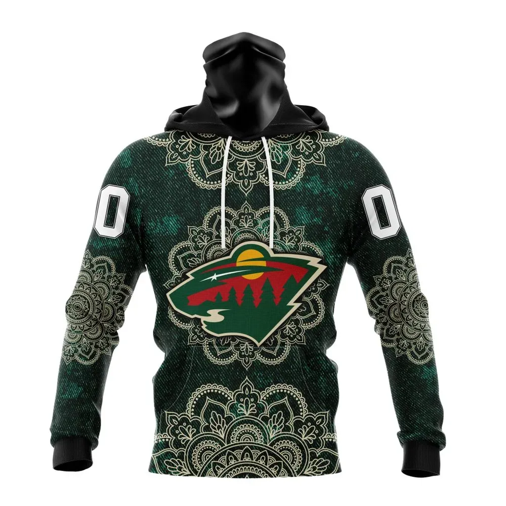 NHL Minnesota Wild | Specialized Mandala Style St2201 Mask Hoodie