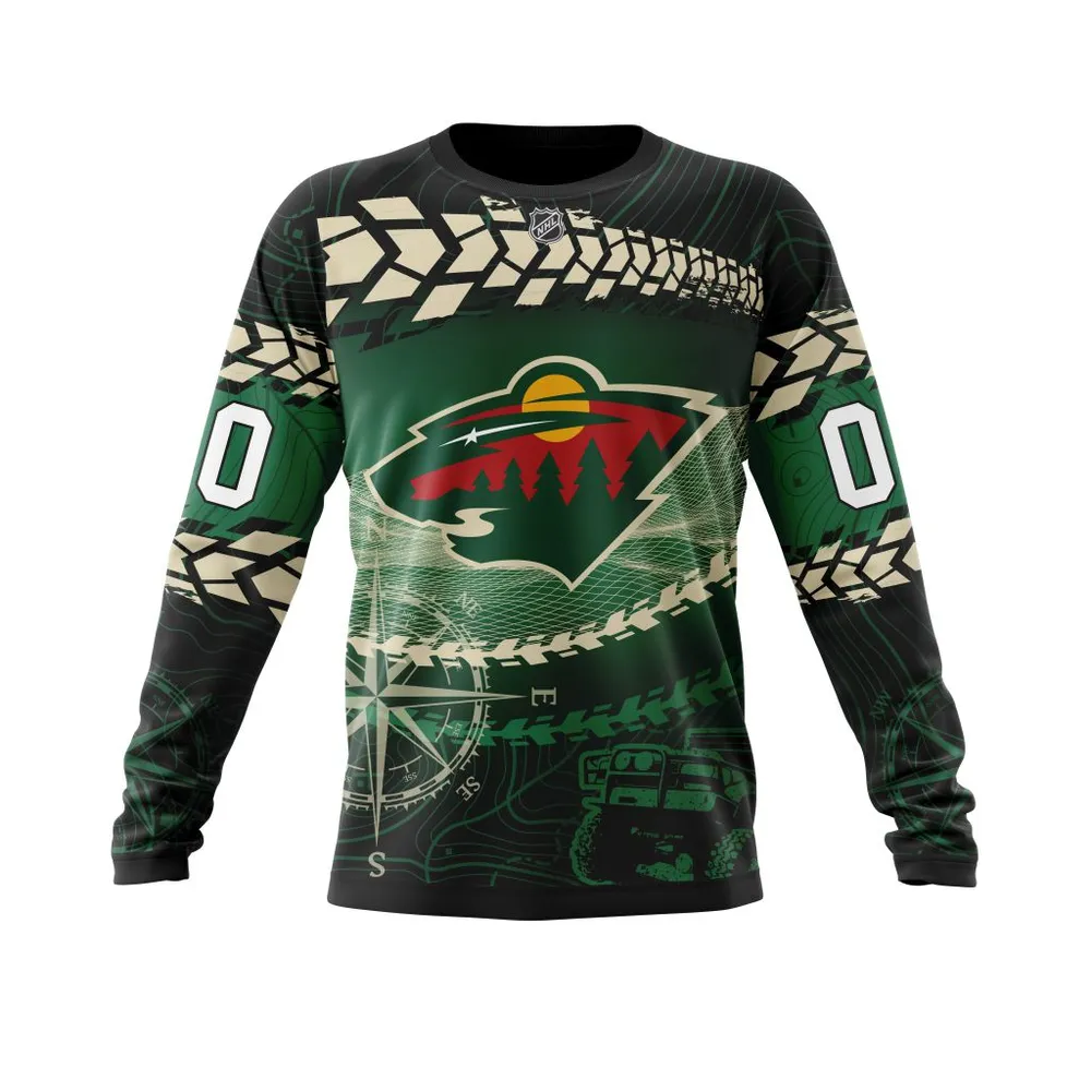 NHL Minnesota Wild | Specialized Off Road Style St2201 Long Sleeved Sweatshirt 