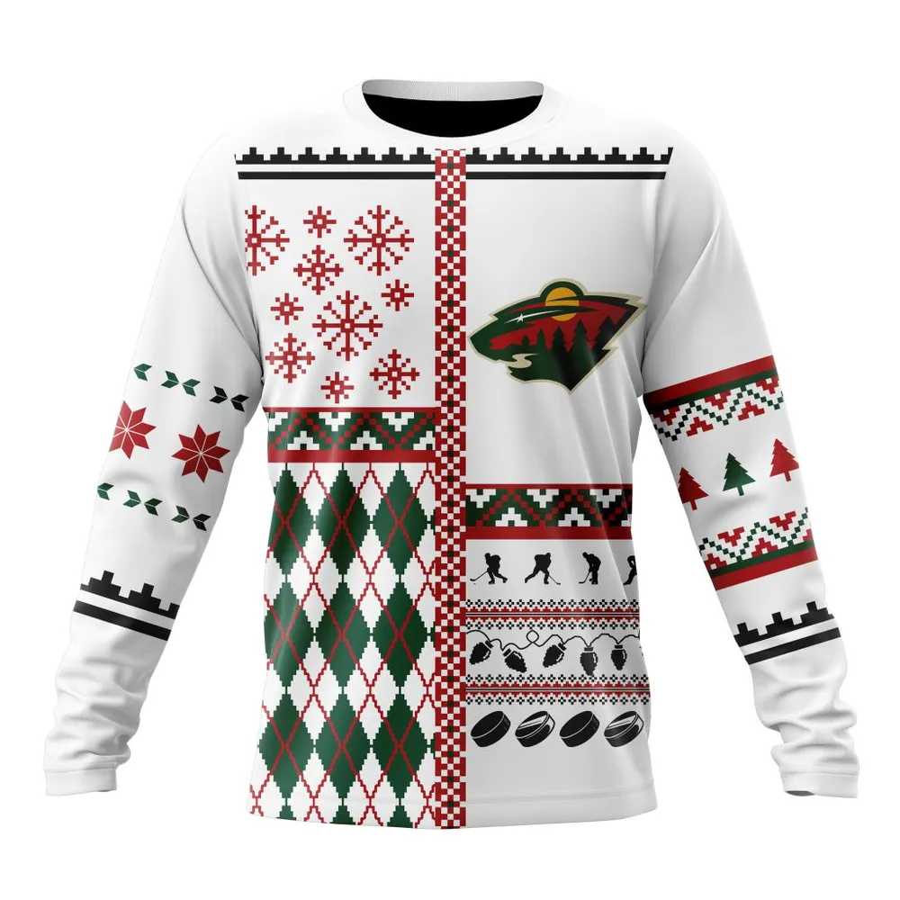 NHL Minnesota Wild | Specialized Unisex Christmas Is Coming V01 Long Sleeved Sweatshirt 