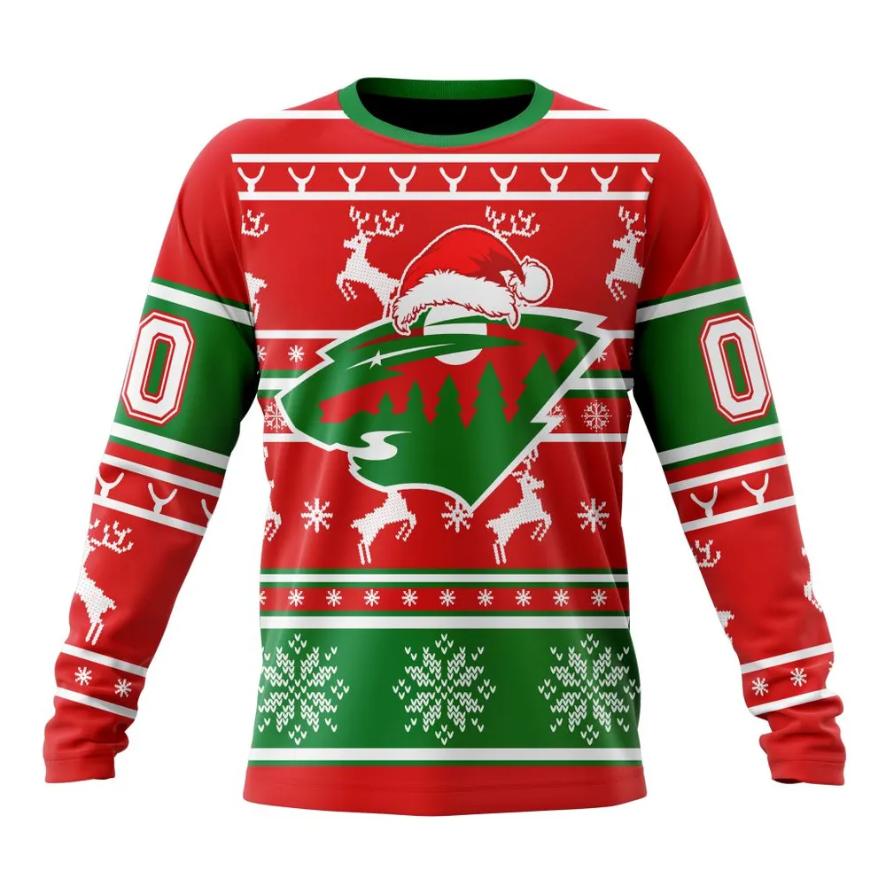 NHL Minnesota Wild | Specialized Unisex Christmas Is Coming V02 Long Sleeved Sweatshirt 