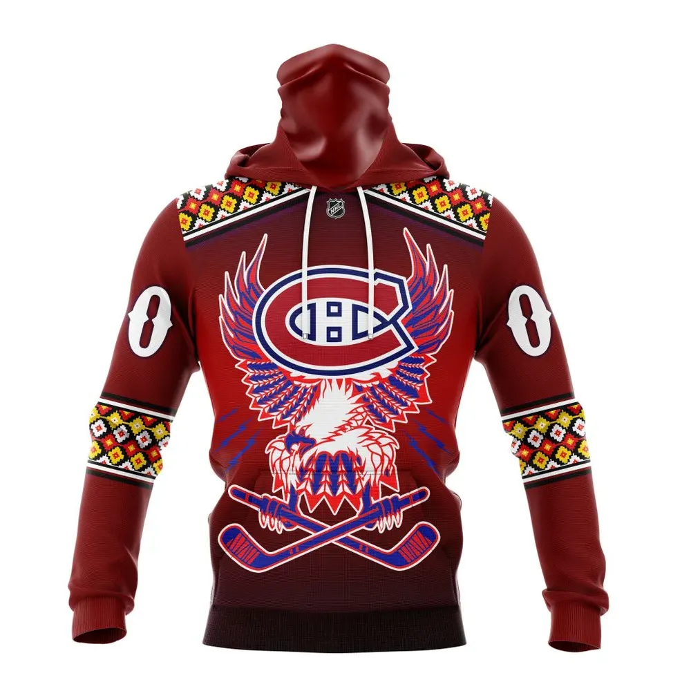 NHL Montreal Canadien | Celebrate Indigenous Culture With Specialized Wasac Night V0122 Mask Hoodie