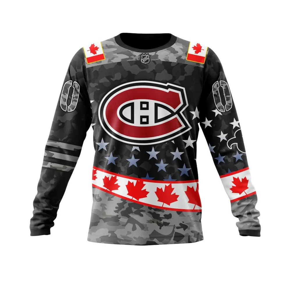 NHL Montreal Canadien | Specialized Color And Our Beloved Canadien Flag Color V0422 Long Sleeved Sweatshirt 