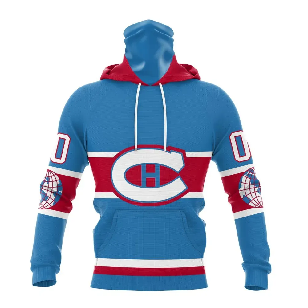 NHL Montreal Canadiens Personalized Alternate Concepts Kits St2401 Mask Hoodie