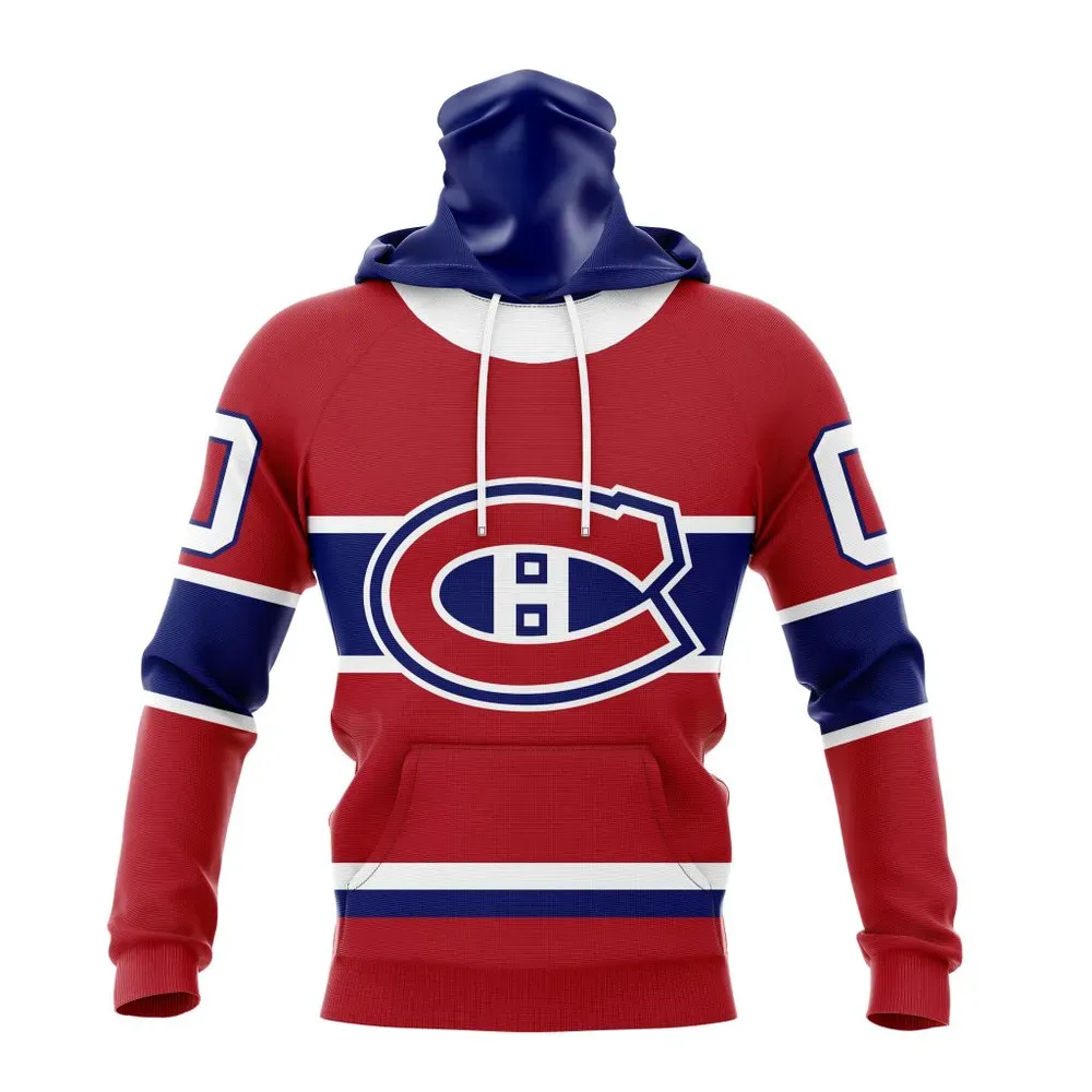 NHL Montreal Canadiens Personalized Home Kits Mask Hoodie