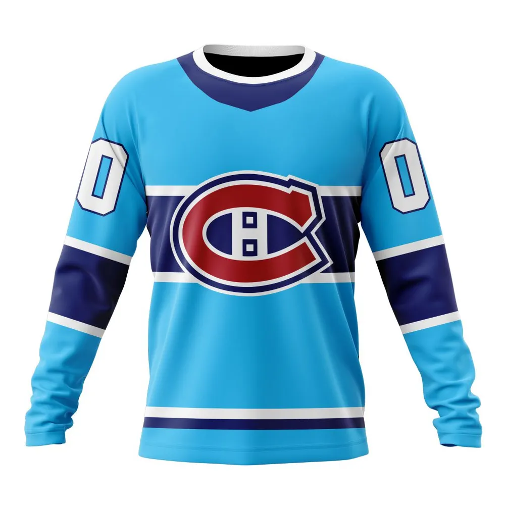 NHL Montreal Canadiens Reverse Retro Kits Long Sleeved Sweatshirt 