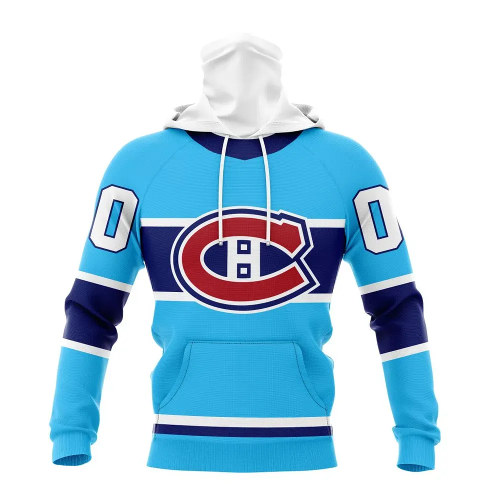 NHL Montreal Canadiens Reverse Retro Kits Mask Hoodie