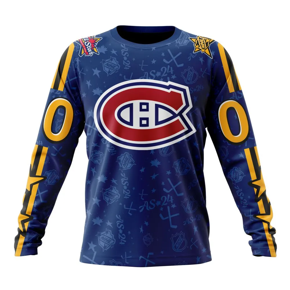 NHL Montreal Canadiens Special 2024 All-Star Game Design St2401 Long Sleeved Sweatshirt 