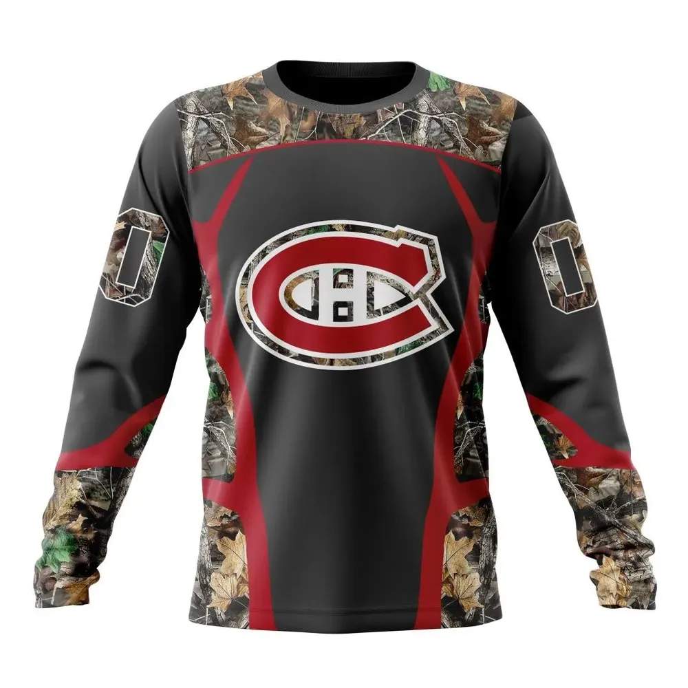 NHL Montreal Canadiens Special Camo Hunting Design V2302 Long Sleeved Sweatshirt 