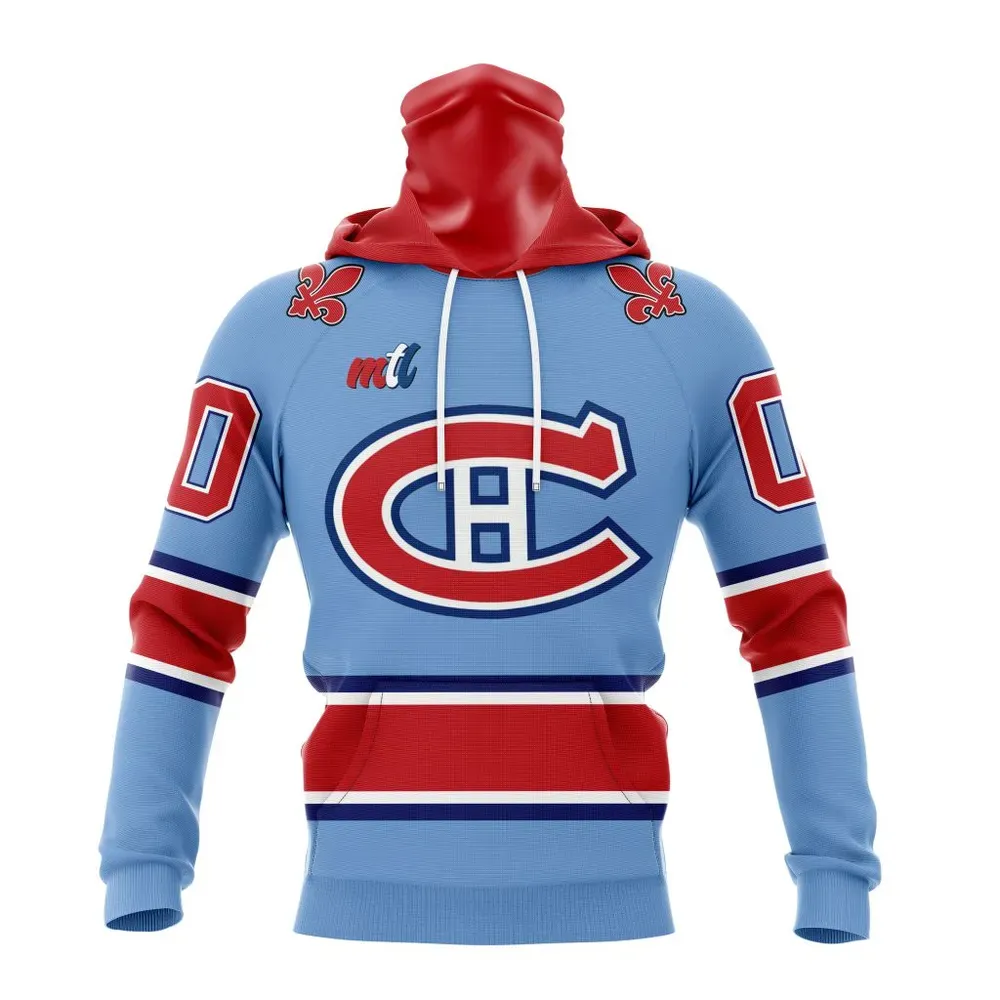 NHL Montreal Canadiens Special City Connect Design St2402 Mask Hoodie