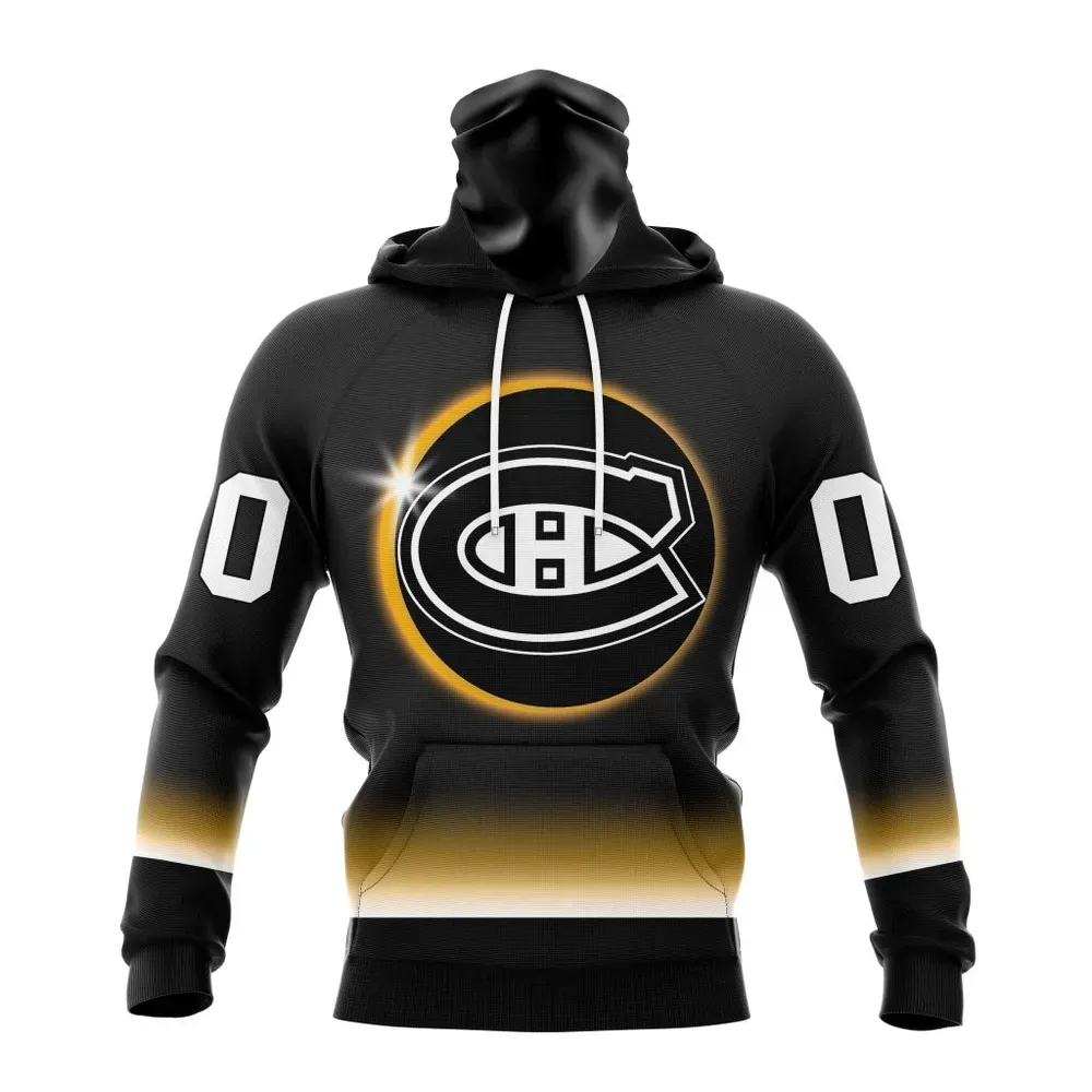 NHL Montreal Canadiens Special Eclipse Design St2401 Mask Hoodie