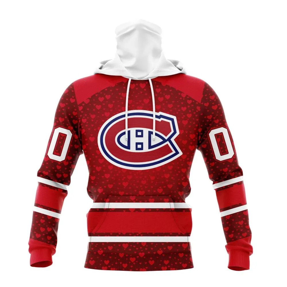 NHL Montreal Canadiens Special Gift For Valentines Day St2401 Mask Hoodie