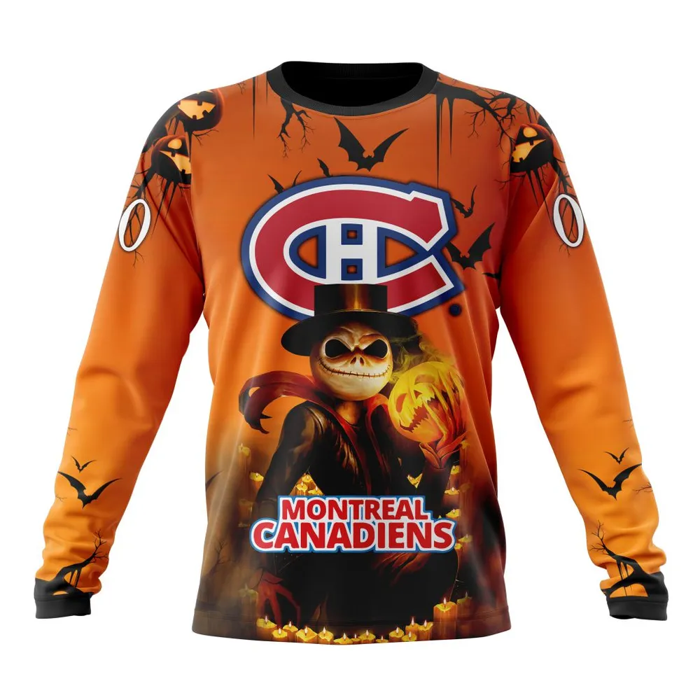 NHL Montreal Canadiens Special Halloween Concepts St2201 Long Sleeved Sweatshirt 