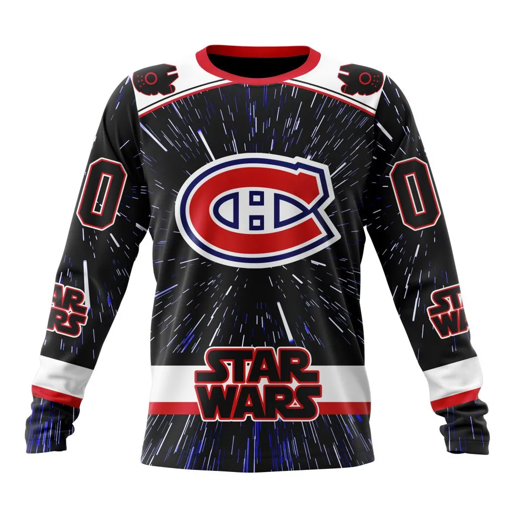 NHL Montreal Canadiens Special Star Wars Design St2303 Long Sleeved Sweatshirt 