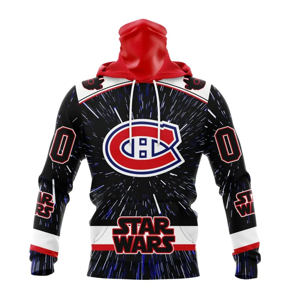 NHL Montreal Canadiens Special Star Wars Design St2303 Mask Hoodie