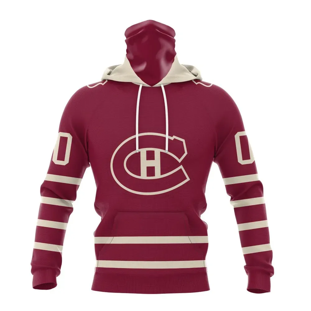 NHL Montreal Canadiens Special Two-Tone Design St2401 Mask Hoodie