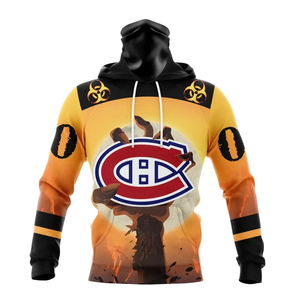 NHL Montreal Canadiens Special Zombie Design For Halloween St2305 Mask Hoodie