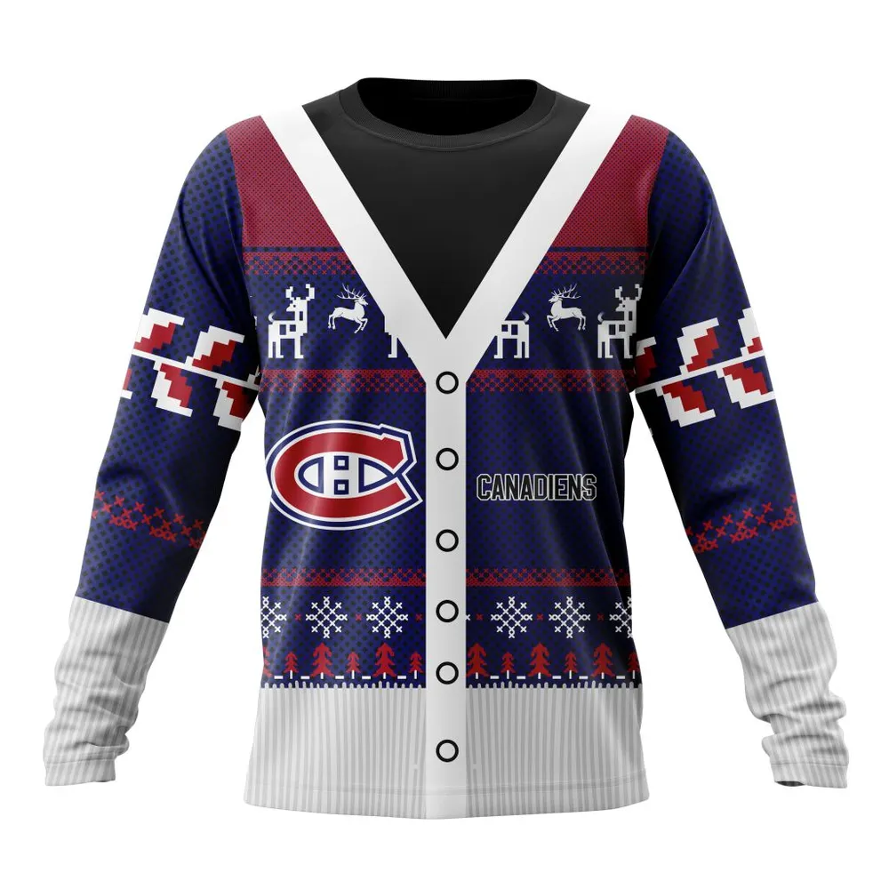 NHL Montreal Canadiens | Specialized Chrismas Season Long Sleeved Sweatshirt 