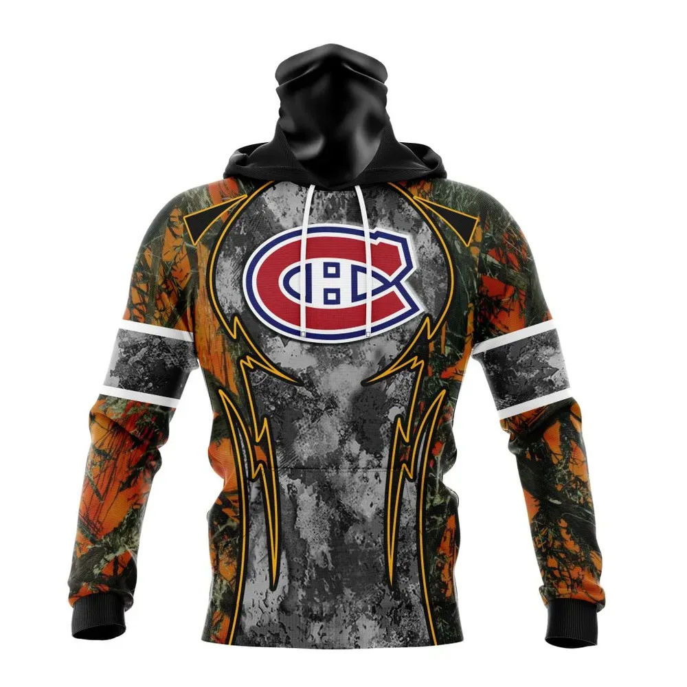 NHL Montreal Canadiens | Specialized Design Wih Camo Concepts For Hungting In Forest Mask Hoodie