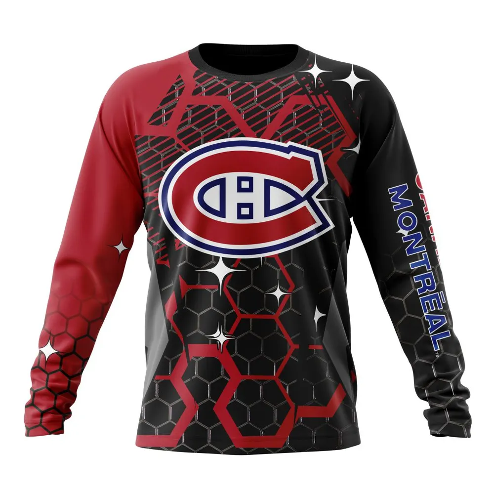 NHL Montreal Canadiens | Specialized Design With Motocross Syle V0222 Long Sleeved Sweatshirt 