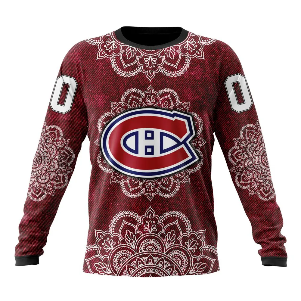 NHL Montreal Canadiens | Specialized Mandala Style St2201 Long Sleeved Sweatshirt 